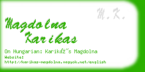 magdolna karikas business card